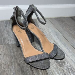 Unknown | Elegant Block Open Toe Bridal Prom Heel Dress Shoes